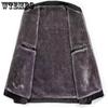 Autumn and Winter Fur As One Men's Leather Jacket Padded and Thickened Motorcycle Leather Jacket Fur Coat Male