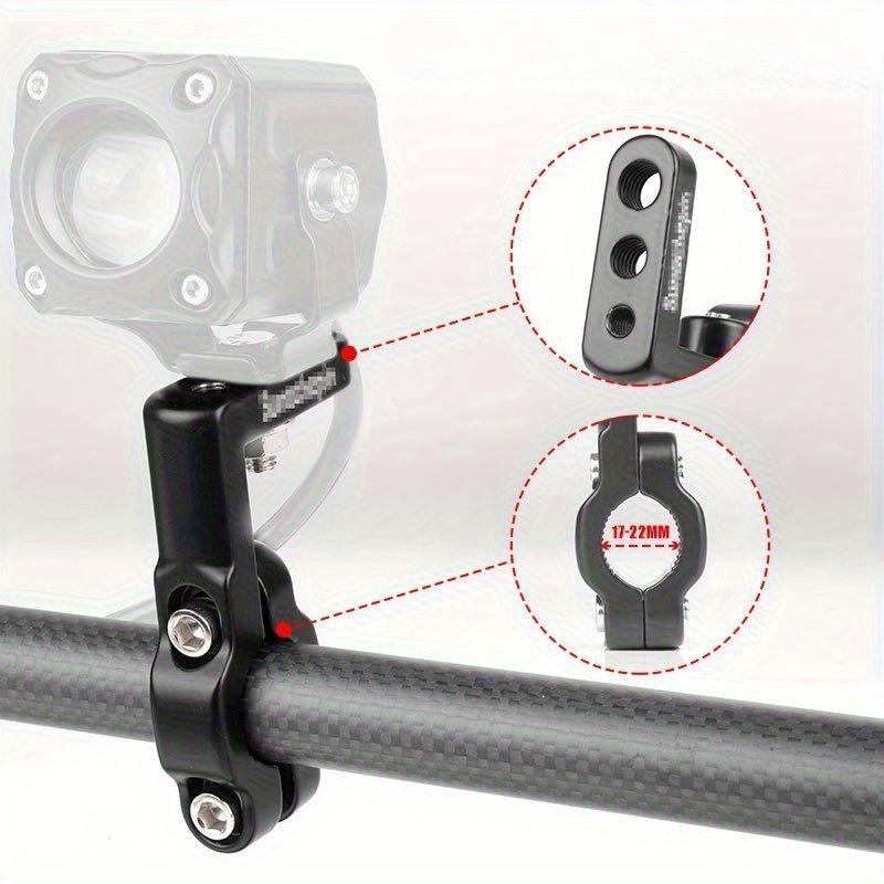 CNC Aluminium Leuchtenmontageklemme M6 M8 M10 Gewindehalterung für 17-22mm Stange Motorrad