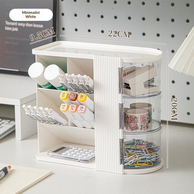 Modern Plastic Fashion Office Supplies Organizer Multifunction Design Large Open Storage Capacity for Home Office Stationery