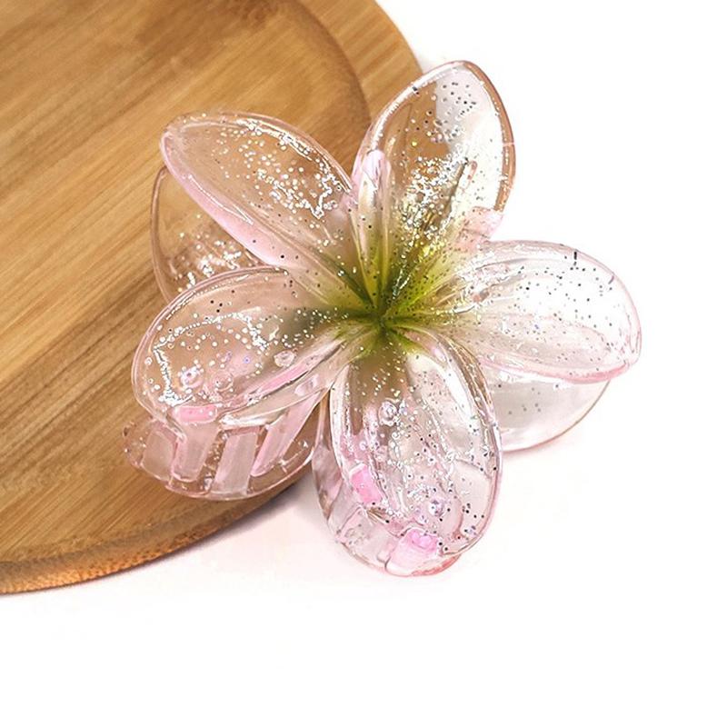 Hair Flower Clip Clips Hawaiian Plumeria Beach Flowers Claw Barrettes Accessories Barrette Kids Colorful Women Hair Claw