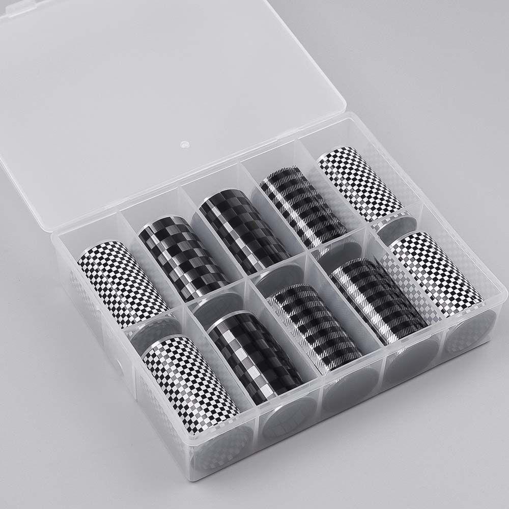 Lattice Checker Board Nail Art Stickers Checkerboard Nail Stickers Nail Foils Nail Art Decorations