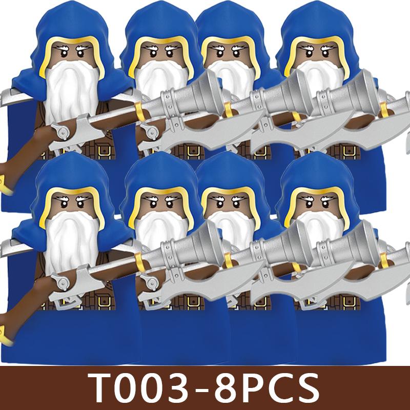Medieval Castle Soldier Figures Building Blocks Military Dragon Knight Guard Armored Warrior Infantry Sword Spear Bricks Toy Boy