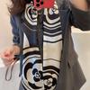 [Camellia Things] Classic Simple Style Black And White Color Satin Silk Scarf Ribbon Long Towel Multifunctional Ribbon