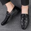 Classic Business Flats Casual Slip-On Dress Shoes for Men Men's Genuine Leather Loafers Comfortable Stylish Office Formal Shoes