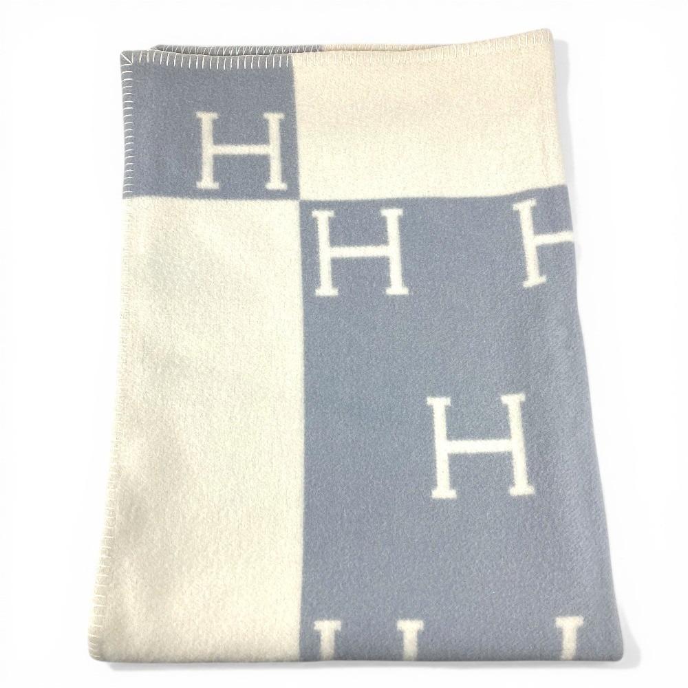 Hermes Avalon Plaid Logo Blanket Interior Throw Plaid Blanket