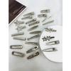 24Pcs/Set Y2K Silver Metal Hairpins for Women Girls Star Hair Clip Multiple Styles Seamless Duckbill Clip Girls Hair Accessoires