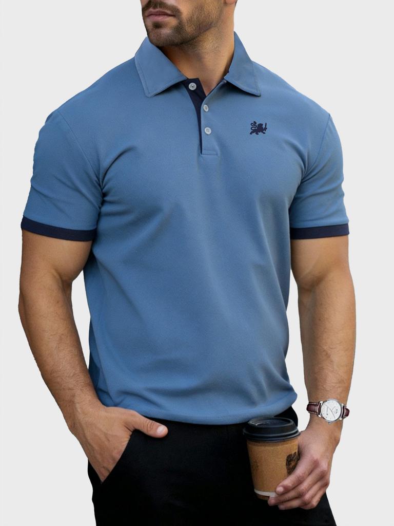 Men's Polo Shirts Short Sleeve - Shirts for Men's Regular-Fit, Casual Athletic Collared T-Shirts Black