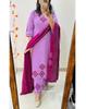 Women Designer Cotton Kurta Pant Dupatta Set Indian Bollywood Top Tunic Kurti Salwar Suit