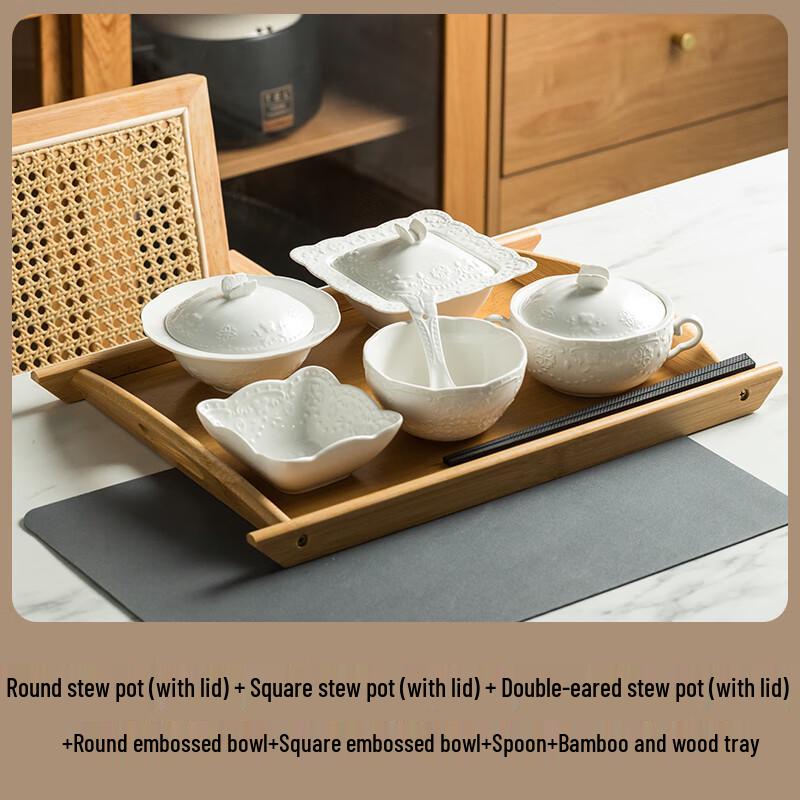 KANGMO Ceramic Confinement Meal Tableware Set