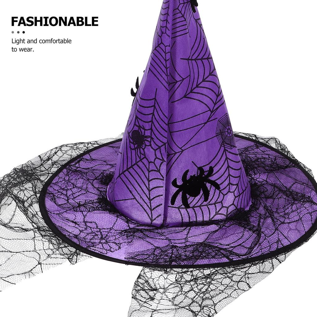 Witch Hat Halloween Costume Lightweight Comfortable Party Cosplay Prop Stylish Festival Decoration Halloween Ornament
