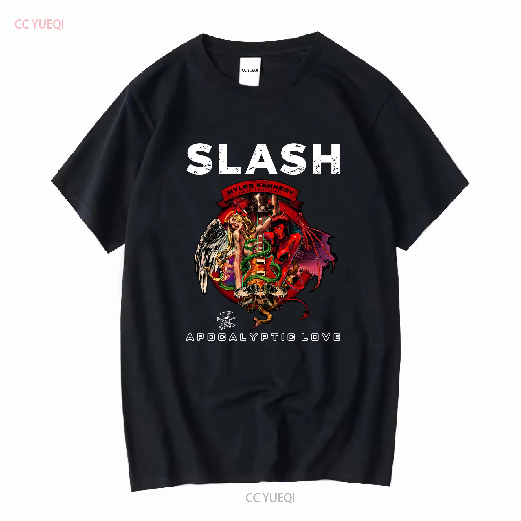 

Slash Apocalyptic Love Album Mens T Shirt Myles Kennedy Conspirators Angel vintage Washed graphic fashion Stretched 4XL