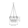 YARNOW Metall-Hängeampelkorb mit Kette, 24 x 16 x 11 cm, Ideal für Balkone und Innenräume, als Hängepflanzenständer und Gartendekoration