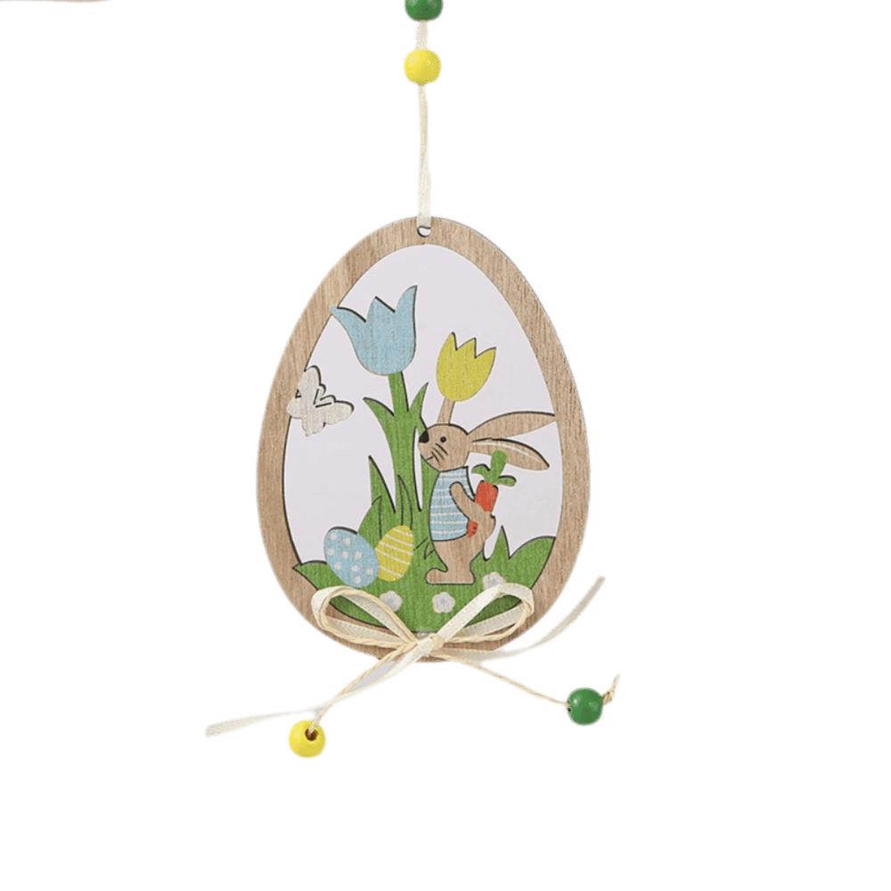 Easter Decor Easter Ornaments Wood Material Hanging Ornaments Wooden Ornaments  Outdoor Decor