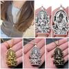 Vintage Retro Ganesha Hindu Elephant Head God Pendant Necklace Chain Unisex Men Women Fashion Gothic Amulet Talisman Success Wealthy Rich Jewelry Gift