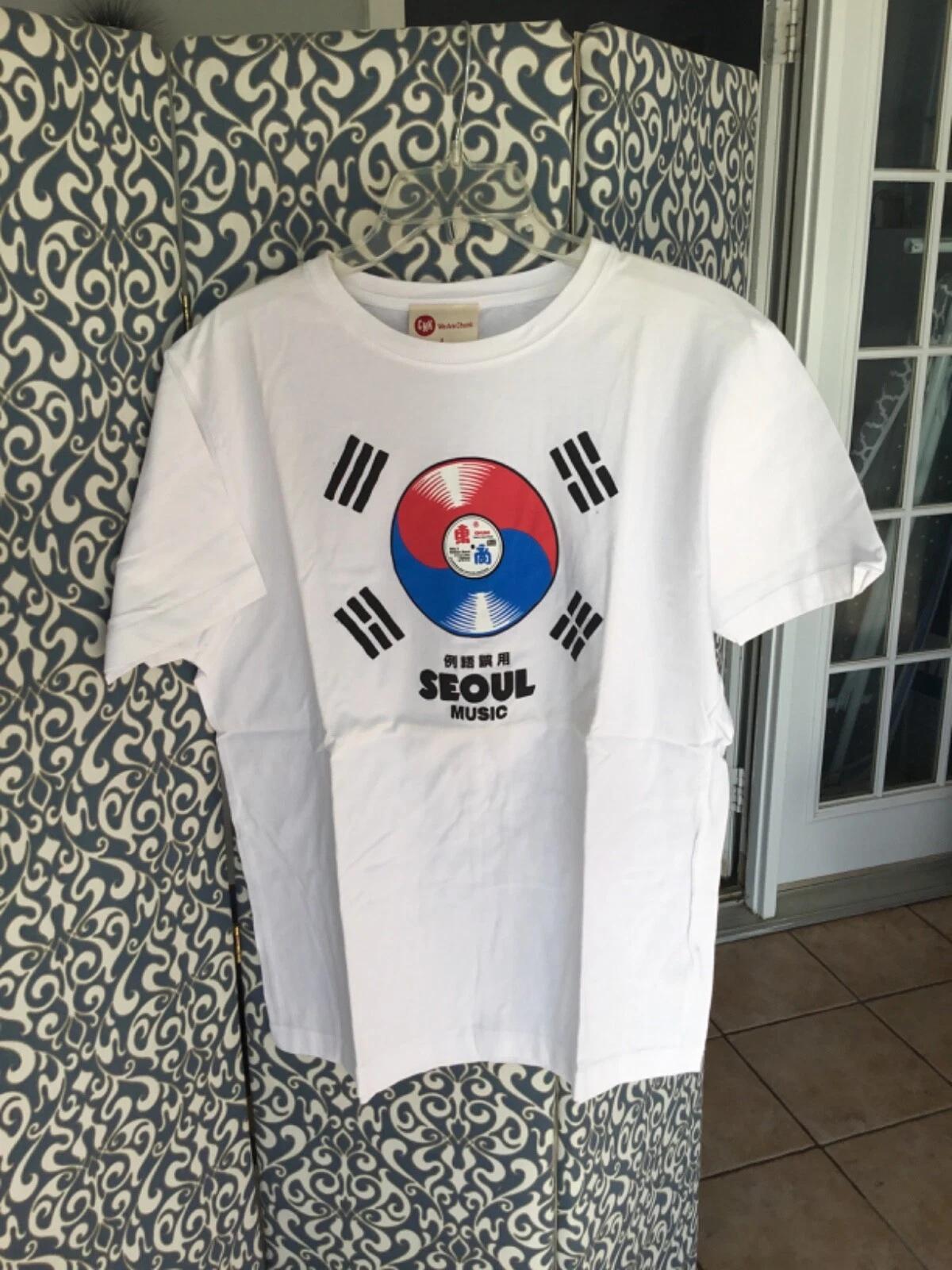 CNK We are chunk men s 100% Cotton T-shirt Mens Tees Top, Seoul music print, L white s/s 4XL