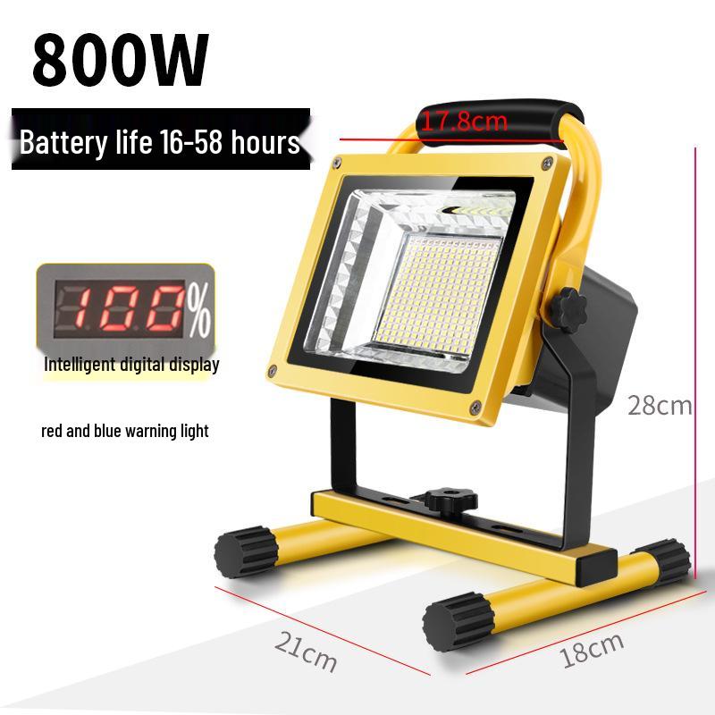 Rechargeable LED Floodlight: Strong Outdoor Emergency Light for Construction, Power Outages, Camping, Handheld Household Use