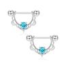 1 Pair New Clear Zircon Heart Nipple Rings Cover Piercing Body Jewelry Nipple Bar Ring Barbell Nipple Piercing Mamilo Sexy Women