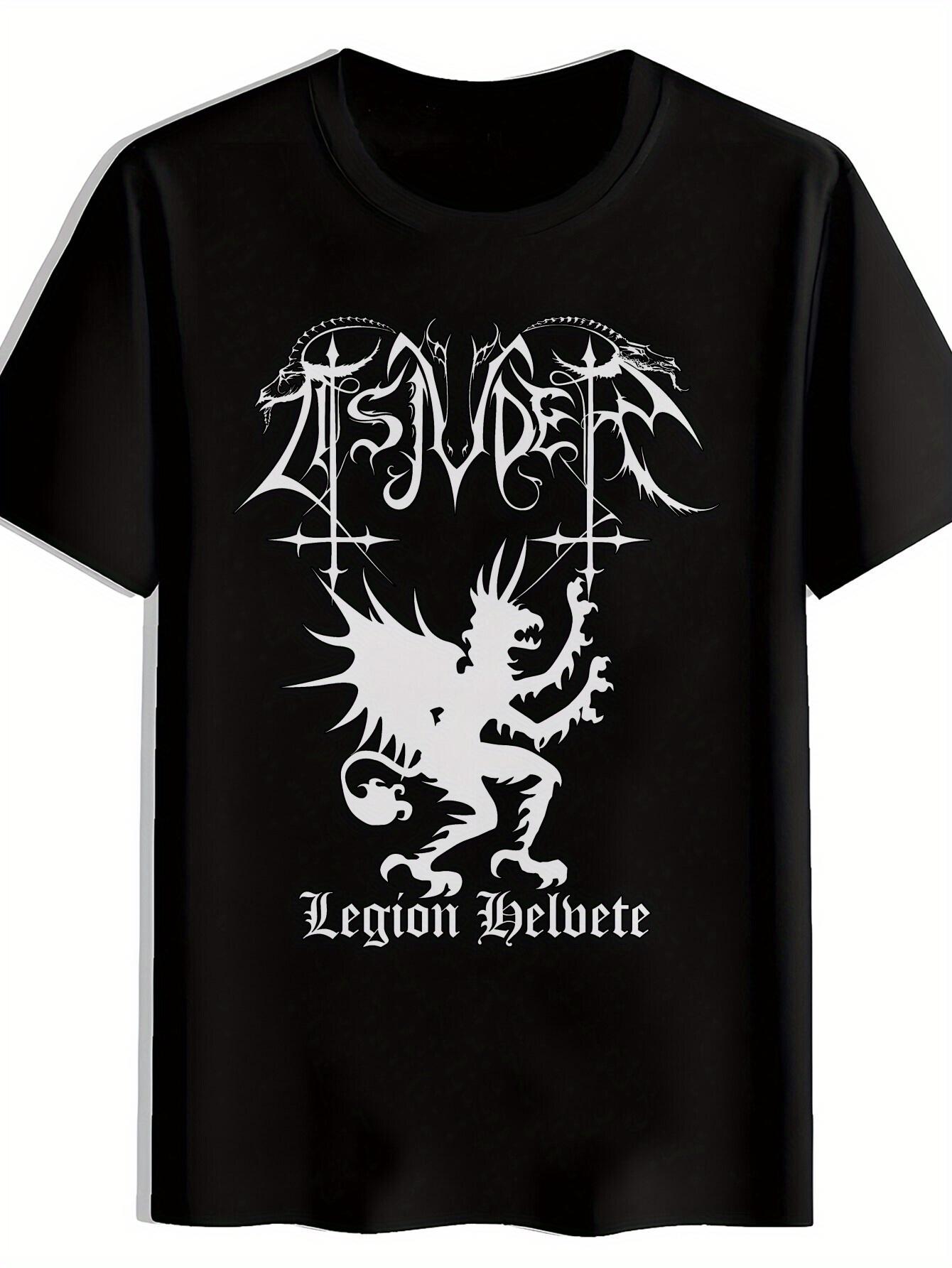 Heavy Metal Band Graphic T-shirt - Vintage Rock Tee with Gothic letters XXL