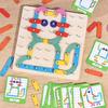 Montessori Kids DIY Puzzle Creative Toy Geometry Graphics Rubber Nail Boards with Cards Math Educational Toys for Children
