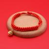 Chinese Style Red Rope Braided Cat Collar Adjustable Fortune Bell Cat Collar  For Cats Puppy