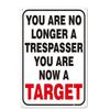 No Trespassing No Entry Private Property Warning Signs Public Garage Workshop Wall Decor Vintage Metal Sign 8x12 Inch