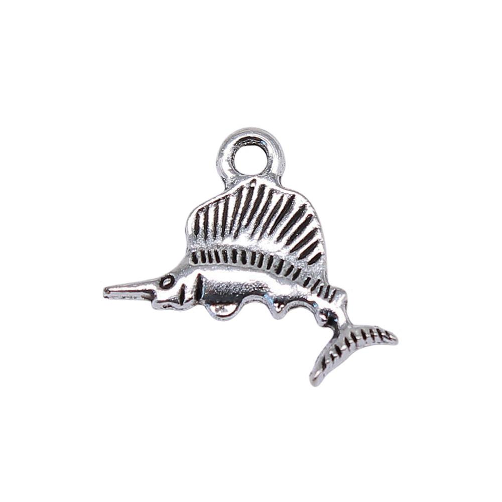 Fisch-Anhänger Vintage Legierung Anhänger Für DIY Schmuck Meeres-Thema Bastelbedarf
