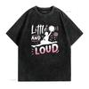 Little And Loud Funny Cheer Cheerleader Cheerleading Girls T Shirt vintage Washed Stylish Top For Everyday Wear streetwear