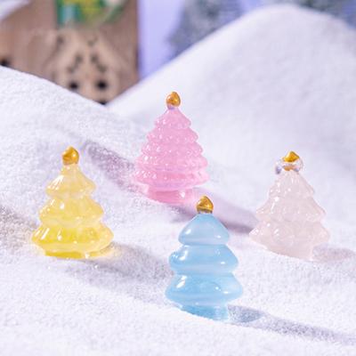 Árbol de Navidad Luminoso Pequeño Adorno de Micropaisaje Estatua Miniatura Brillante para Exterior Jardín en Maceta Decoración para el Hogar
