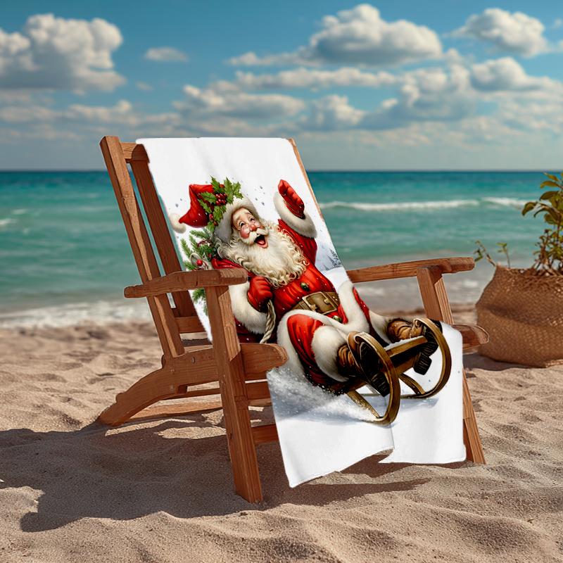 Chrismas Fashion Beach Towel: Ideal for Summer Adventures Soft, absorbent and quick drying suitable for swimming and bathing