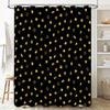 Black and yellow waterproof bathroom curtains with a pattern design for home decor custom-made shower curtain