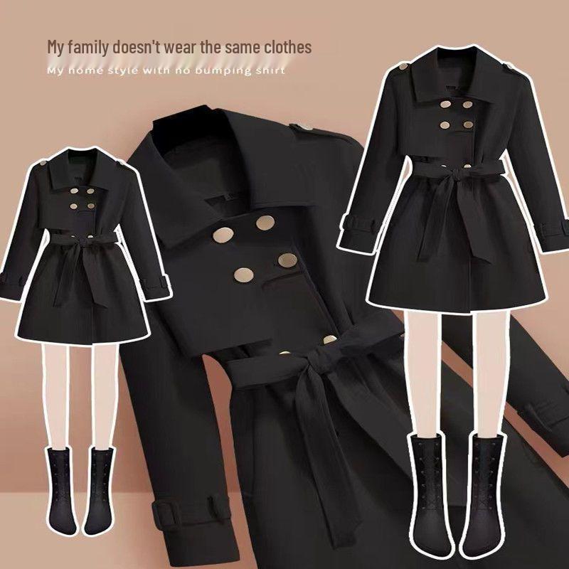 

Тренч для мініатюрних жінок: Новий 2025 рік, Корейський стиль, Приталений середньої довжини, Весняно-осінній верхній одяг у британському стилі M (suggested for 95-105 jin)