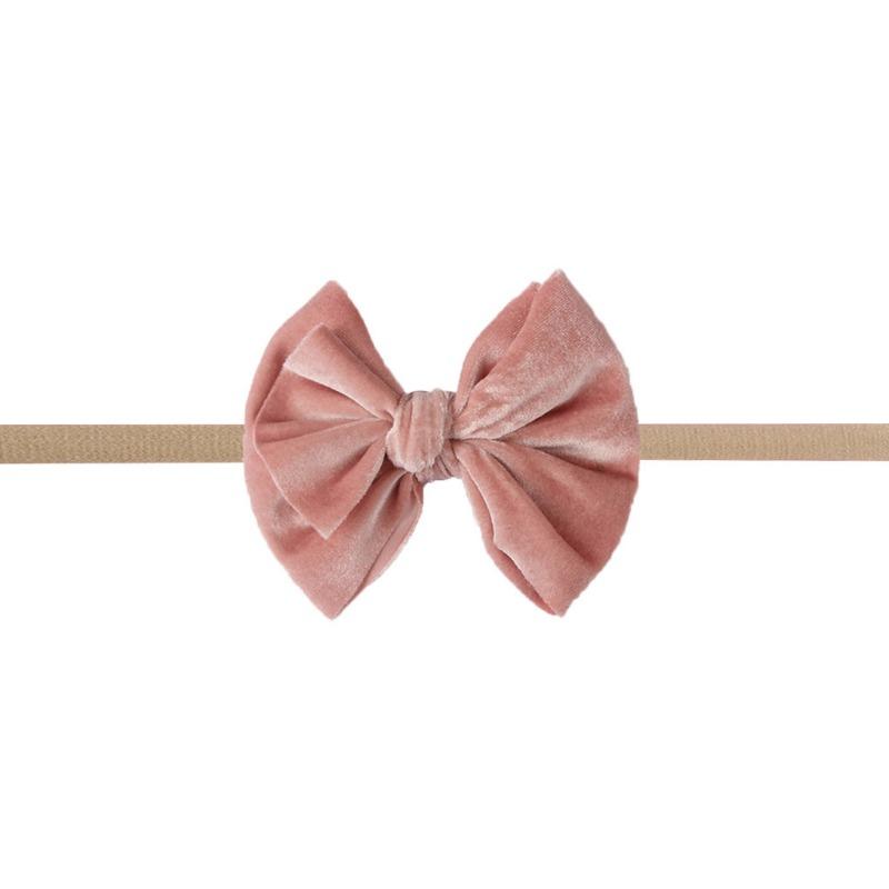 New baby golden velvet bow headband, baby girl does not hurt the skin hair accessories headband Babyhairband