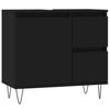 VidaXL Armoire de salle de bain noir 65x33x60 cm bois d'ingénierie 831605