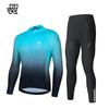 Bicycle Cycling Jersey for Men And Women, Spring And Autumn Long-Sleeve Set, Warm Mountain And Road Cycling Clothing, Cycling Equipment