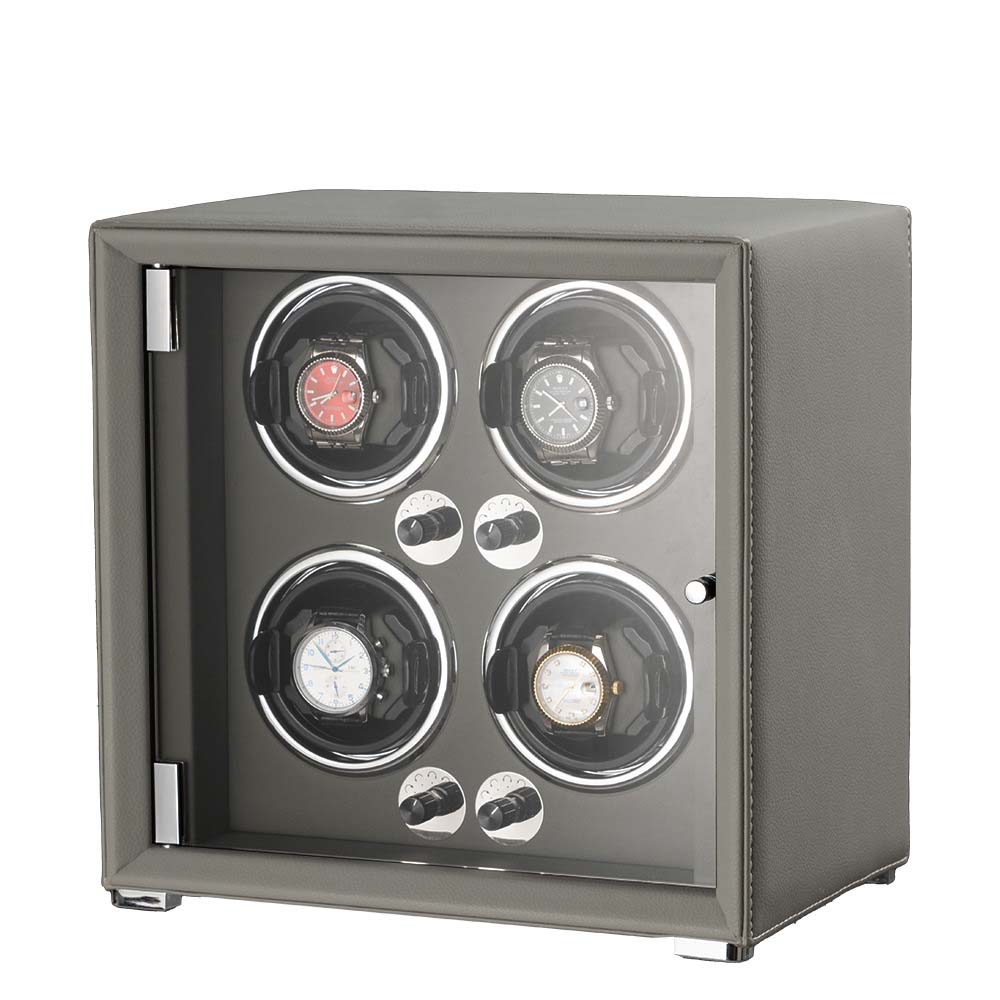 Leather Watch Winder Box Mechanical Watch Automatic Winding Device Household Multi Slot Shaker Men's Watches Storage Display Box