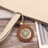 Badge Decision Coin Storage Keychain Leather Case 30-38mm Commemorative Coin Protective Case 