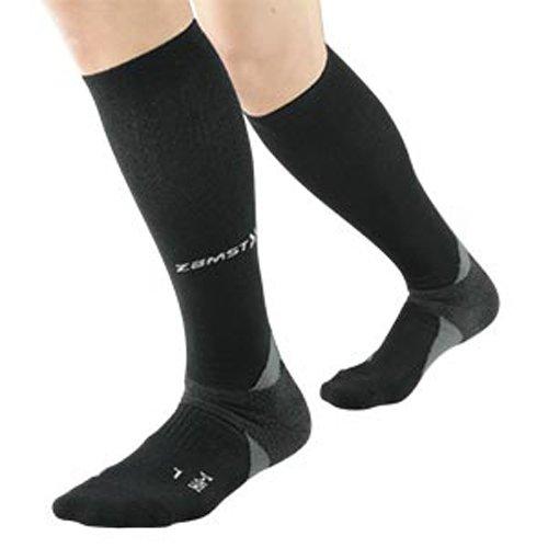 ZAMST Arch Lift Socks HA-1 Compression for Running and Basketball (Fits Both Feet), Size M, Black, 375402