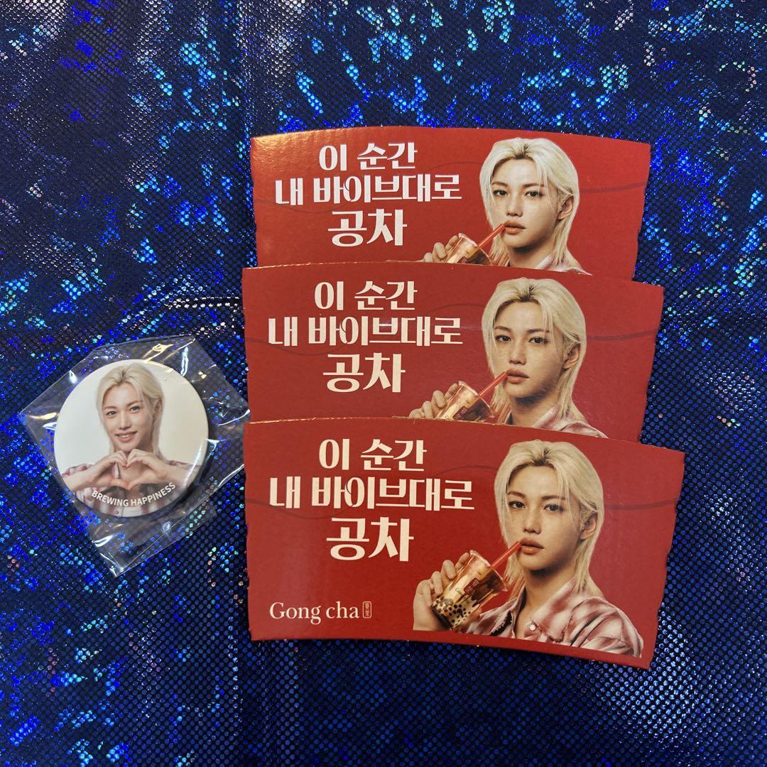 

[Б/У] Gong Cha Stray Kids Феликс Корея Лимитированная Серия Значок Подстаканник