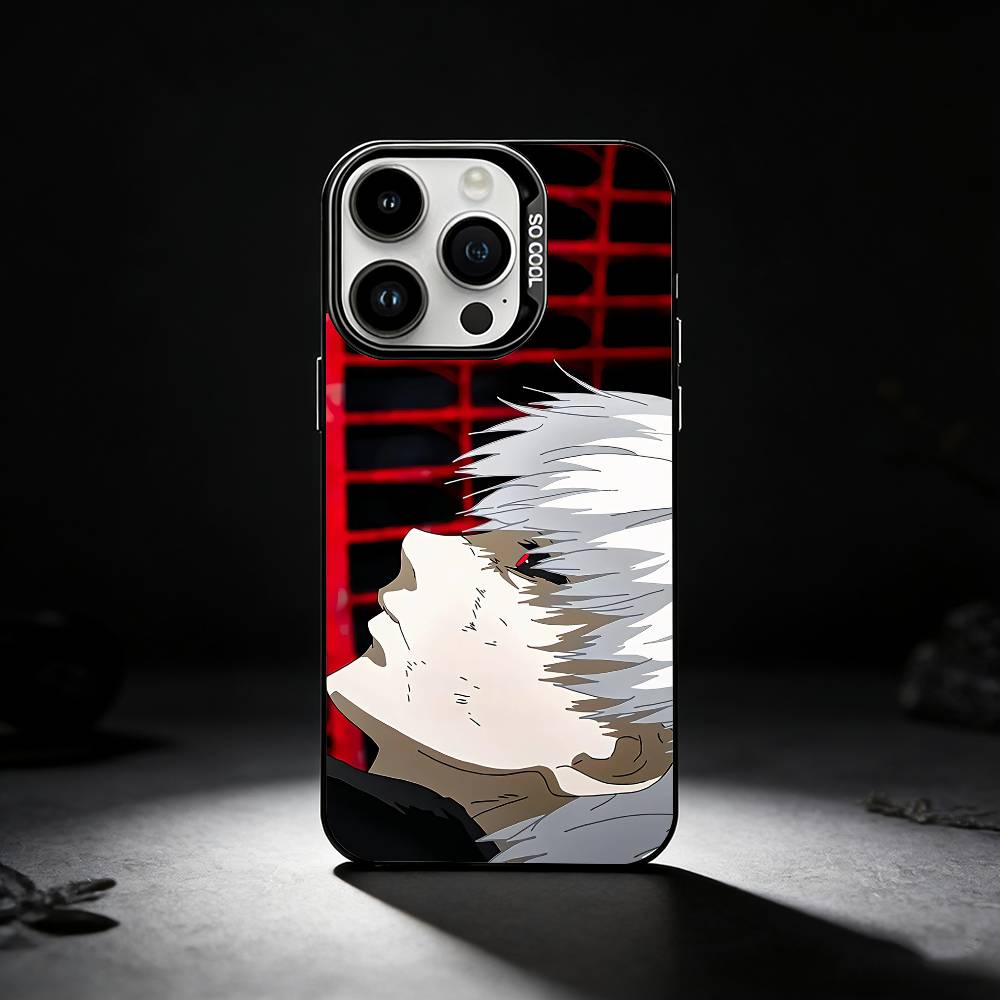Tokyo Ghoul Phone Case For iPhone 17,16,15,14,13,12,11 Plus,Pro Max,XS,Colored silver phone case