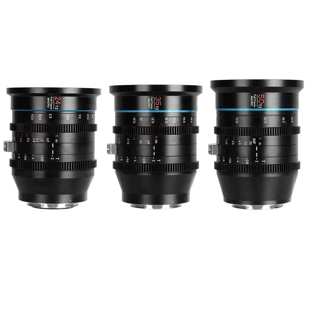 SIRUI Jupiter Macro T2 Full Frame Cine Prime Lens Set 50mm Cinema Lens for PL Mount Cameras (24mm, 35mm, Set)