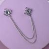Suit Brooch for Men & Women Double Staggered Metal Hanging