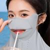 Elegant Sun-protection Mask Soft Ice Silk Drinking Mask UV-resistant Breathable Veil  Summer Use