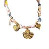 Stainless Steel Cloth Wrap Scarf Necklace Bohemian Beaded Necklace New Charm Pendant