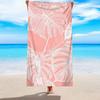 Aesthetic Pink Monstera Beach Towel Patterned Sunscreen And Windproof Suitable For Swimming Pool Camping Travel Blanket