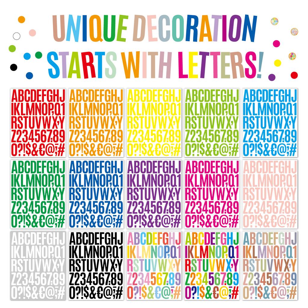 2-inch Letter Sticker Multi-color Packaging Can Be Combined with Any Combination. Laptop Hand Account Decorative Alphanumeric Sticker