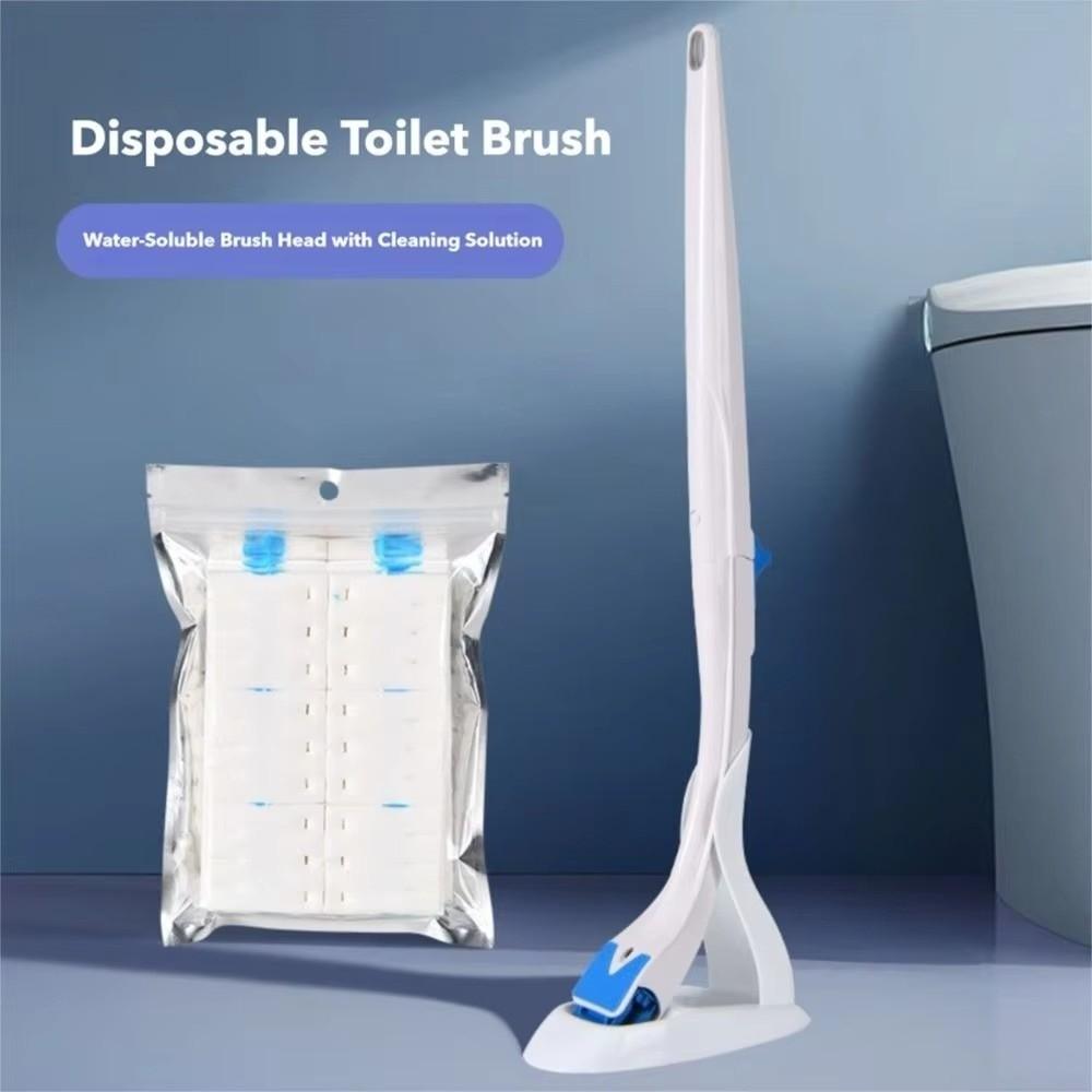 Disposable Heads Toilet Brush Set Plastic Toilet Scrubber Easy To Clean Closestool Brush Hotel