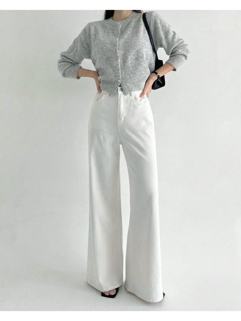 Hidden Banding Wide Bootcut Pants 2COLOR