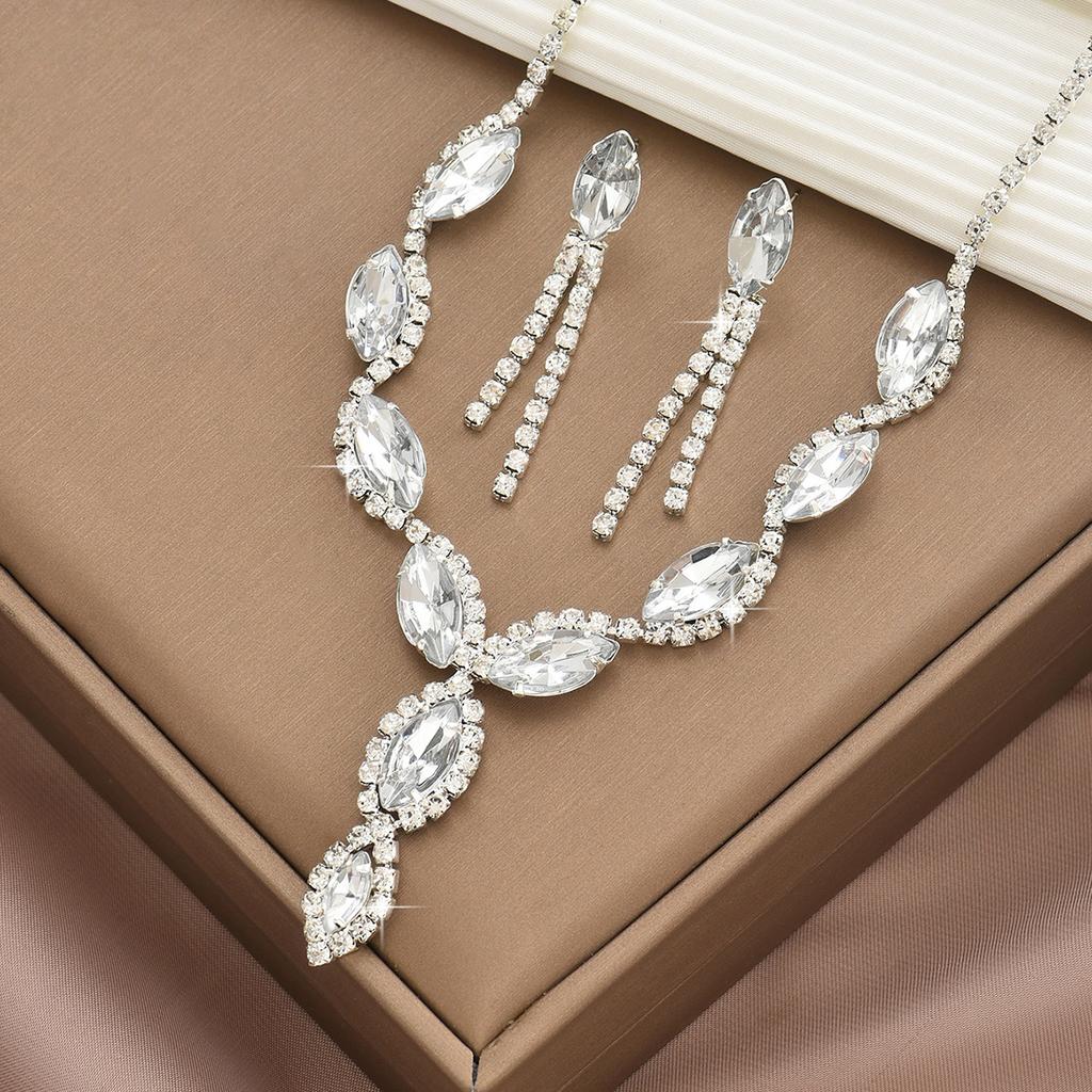 Ladies Claw Chain Series Earrings, Necklace, Zircon Set, Banquet, Party, Festival Gift -8177