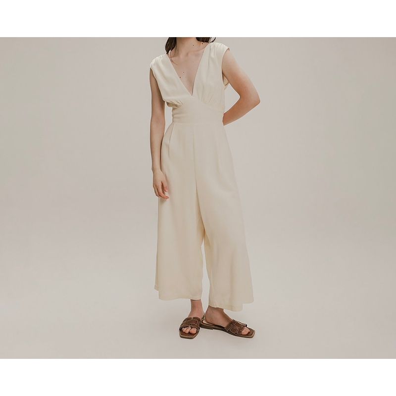 Foreign Trade Order CA Home 2025 Autumn New Lyocell Cotton Linen Retro Light Luxury Wide-Leg Pants Street Jumpsuit