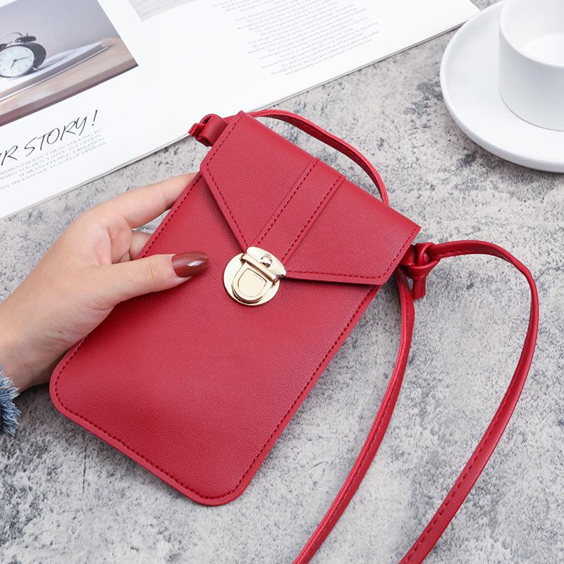 Women's Trendy PU Leather Crossbody Phone Wallet & Retro Coin Purse